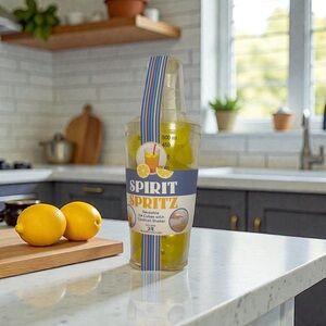 Reusable Lemon Ice Cubes with Cocktail Shaker - Yellow